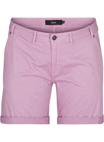 Regular fit shorts i bomuld , Lavender Mist, Packshot image number 0