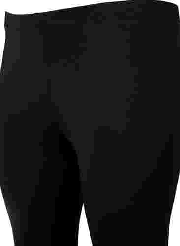 2-pak 3/4 leggings med blondekant, Black / Black, Packshot image number 3