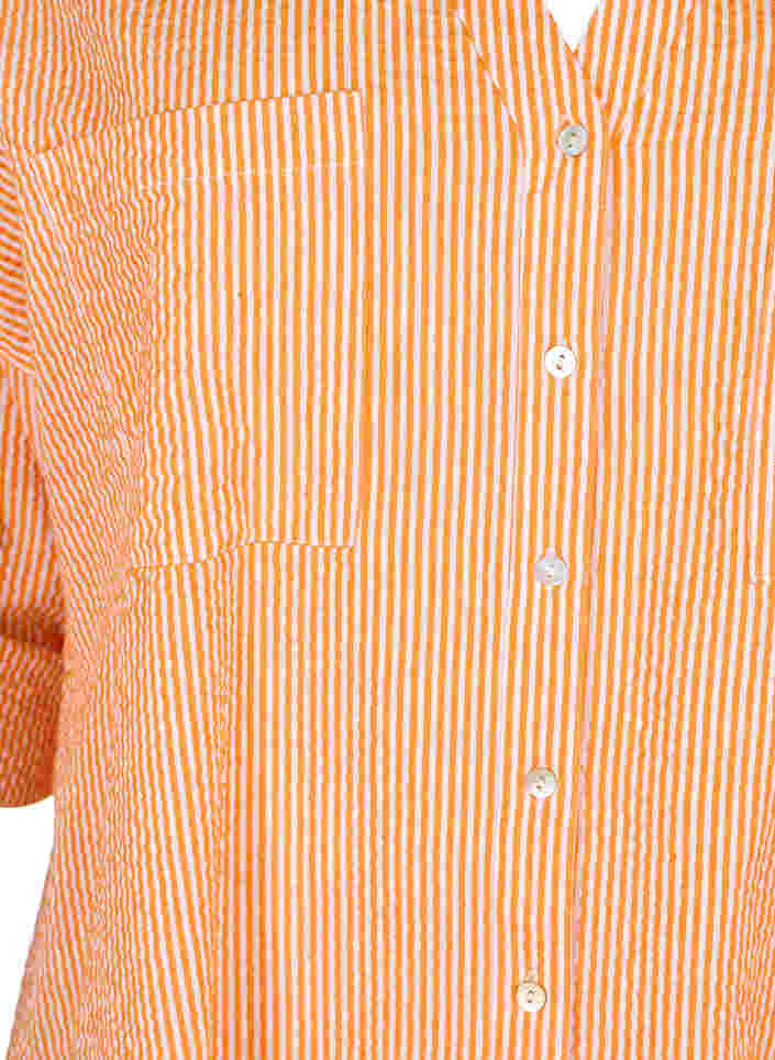Stribet bomuldsskjorte med 3/4 ærmer, Exuberance Stripe, Packshot image number 2