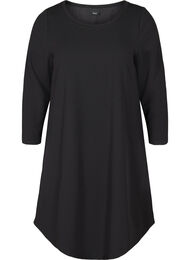 Ensfarvet kjole med a-form , Black