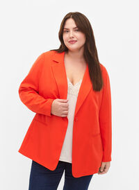 FLASH - Enkel blazer med knap, Orange.com, Model