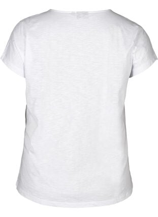 T-shirt med print, Bright White W. mood indigo, Packshot image number 1