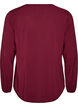 Viskosebluse med V-hals og lange &aelig;rmer, R&oslash;d, Packshot image number 1