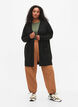 Meleret strik cardigan med lommer, Gr&aring;, Model image number 1