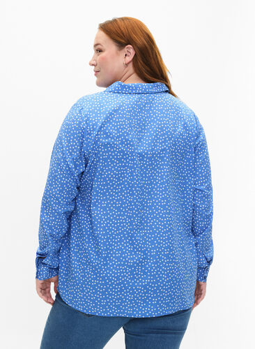 FLASH - Skjorte med prikker, Marina White Dot, Model image number 1