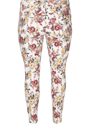 Super slim Amy jeans med blomsterprint, White Flower AOP, Packshot image number 1