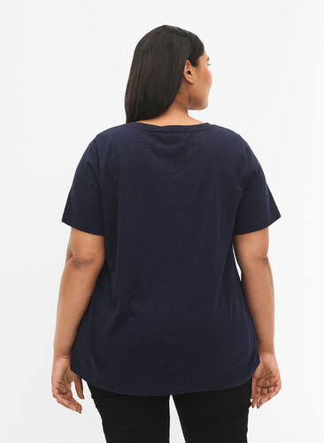 Bomulds t-shirt med tekstprint, Night Sky W. La, Model image number 1