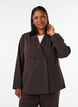 Dobbeltradet blazer med l&oslash;s pasform, Brun, Model image number 0