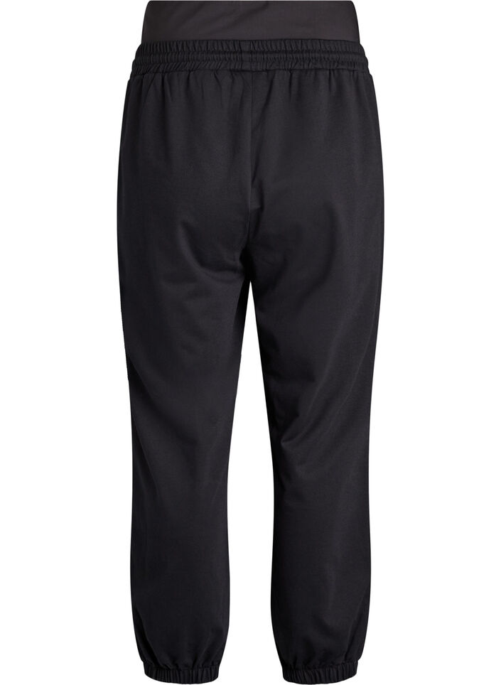 Sweatpants med bred taljelinning, Sort, Packshot image number 1