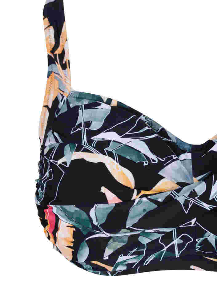 Printet bikini overdel, Leaf Print, Packshot image number 2