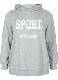 Sweat hættetrøje, Light Grey Melange