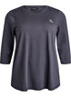 Tr&aelig;ningsbluse med 3/4 &aelig;rmer, Gr&aring;, Packshot image number 0