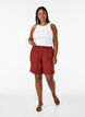 Shorts med lommer og h&oslash;j talje, R&oslash;d, Model image number 1