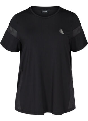 Kortærmet trænings t-shirt, Black, Packshot image number 0