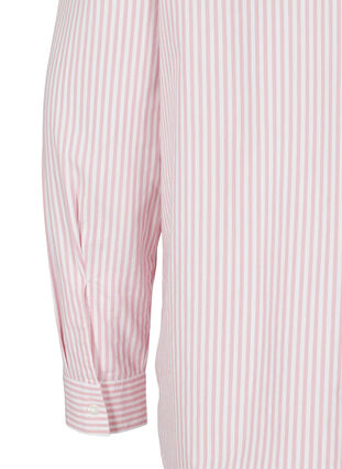 Stribet skjorte i økologisk bomuld, Blush Stripe, Packshot image number 3
