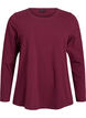 Basis jerseybluse med lange &aelig;rmer, M&oslash;rk Bordeaux, Packshot image number 0