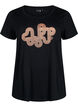 Trænings t-shirt med print, Black w. Graphics, Packshot image number 0
