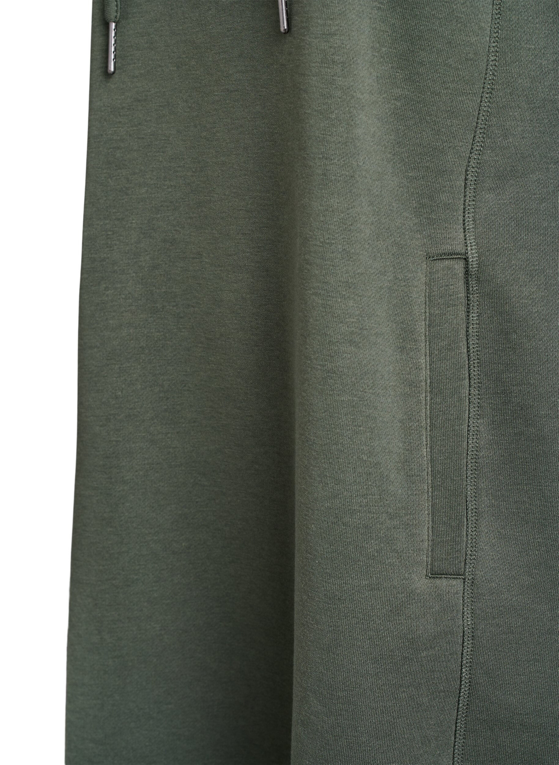 ZizziKort sweatkjole med h&oslash;j krave og lommer, Gr&oslash;n, Packshot image number 3