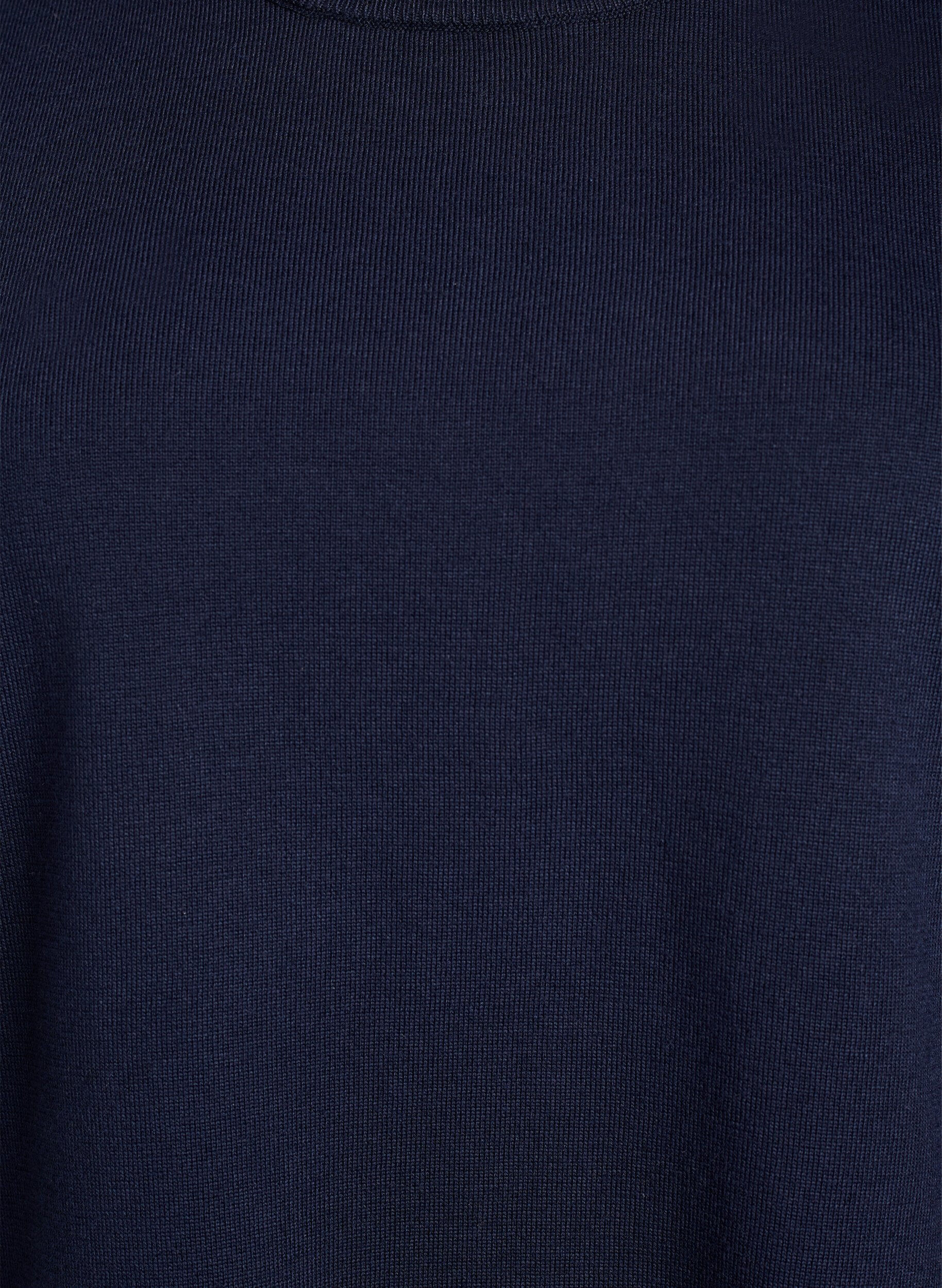 ZizziFinstrikket bluse med korte &aelig;rmer, Bl&aring;, Packshot image number 2
