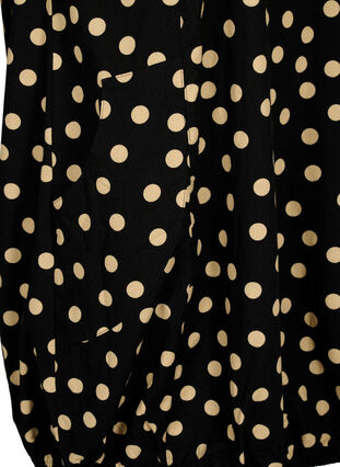 Kortærmet bomuldskjole med print, Black W. dot, Packshot image number 3