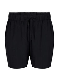 Shorts med lommer og elastik i taljen, Black
