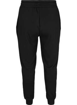 Sweatpants med lommer og snøre, Black, Packshot image number 1