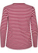 Stribet bluse med lange &aelig;rmer, Lyser&oslash;d, Packshot image number 1