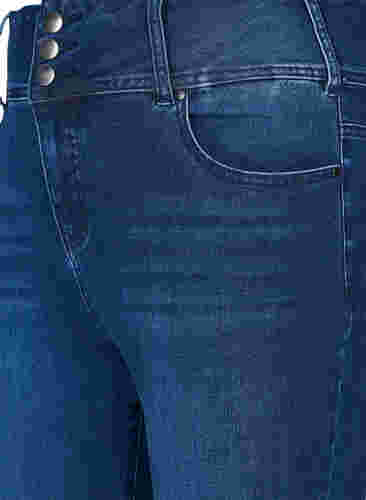 Super slim Bea jeans med ekstra høj talje, Blue denim, Packshot image number 2