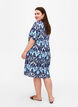 Kortærmet viskosekjole med print, Blue Ethnic AOP, Model image number 1