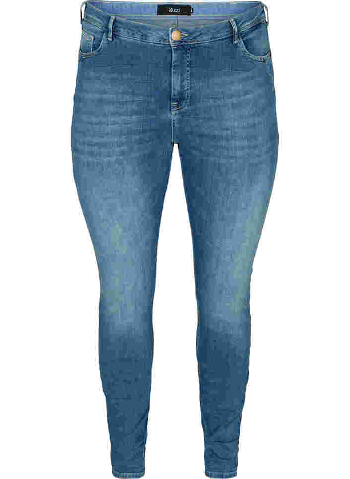 Højtaljede Amy jeans med super slim fit , Blue denim