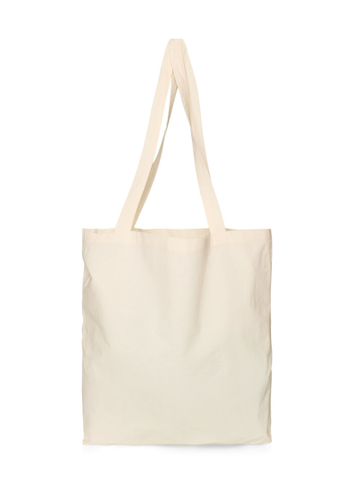 Totebag med print, Sort, Packshot image number 1