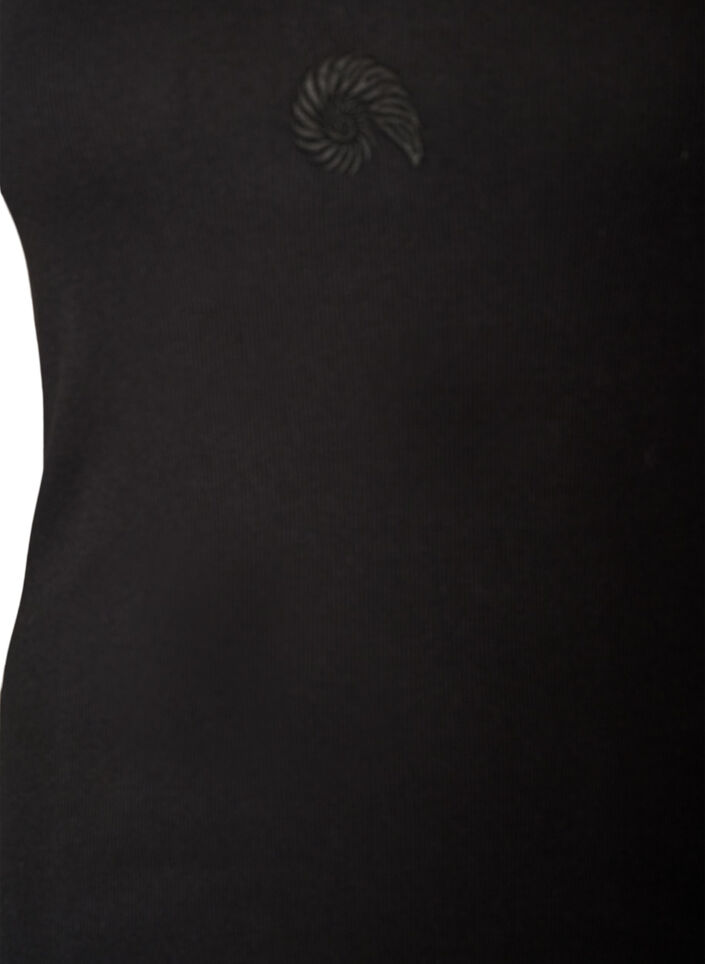 T&aelig;tsiddende top med motiv, Sort, Packshot image number 2