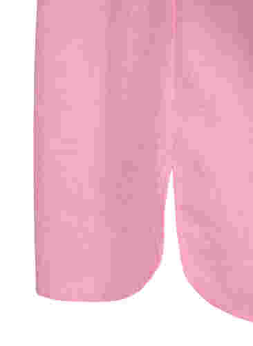 Lang skjorte med 3/4 ærmer og v-udskæring, Rosebloom, Packshot image number 3