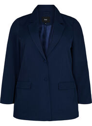 Klassisk blazer med knaplukning, Navy Blazer