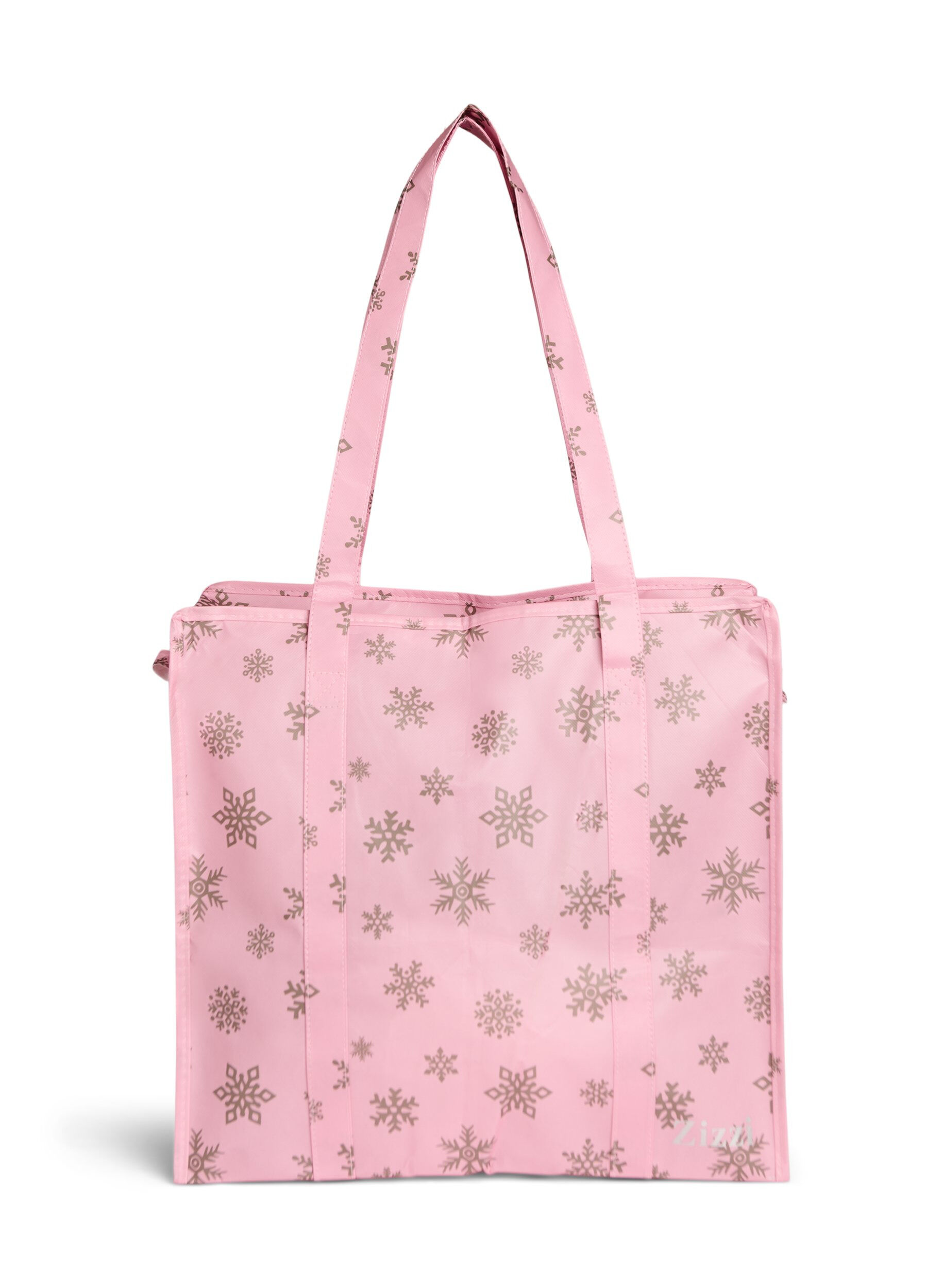 Zizzi Shoppingbag med lynl&aring;s, Lyser&oslash;d, Packshot image number 1