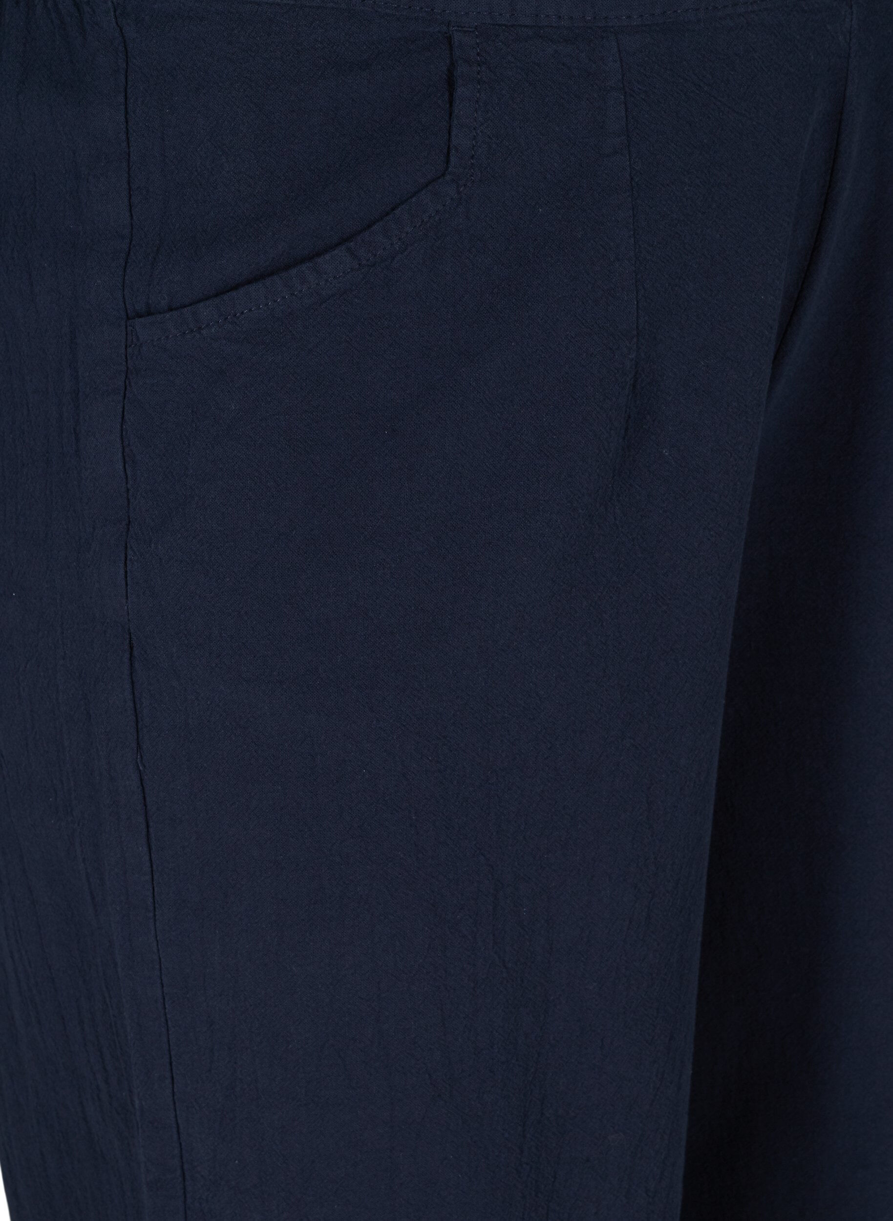 Zizzi L&oslash;se culotte bukser i bomuld, Night Sky, Packshot image number 2