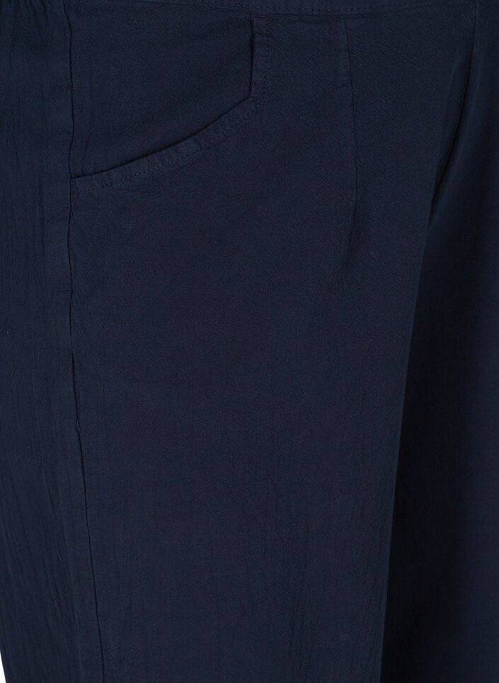 Løse culotte bukser i bomuld, Night Sky, Packshot image number 2