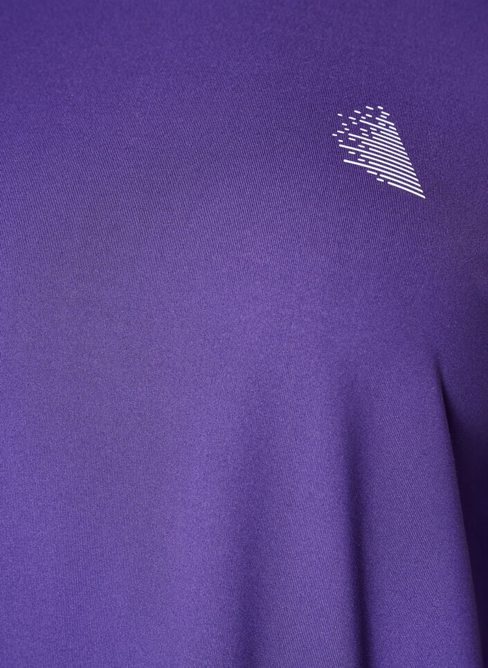 Tr&aelig;ningsbluse med 3/4 &aelig;rmer, Lilla, Packshot image number 2