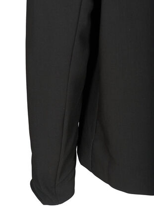 Cropped blazer med pufærmer, Black, Packshot image number 3