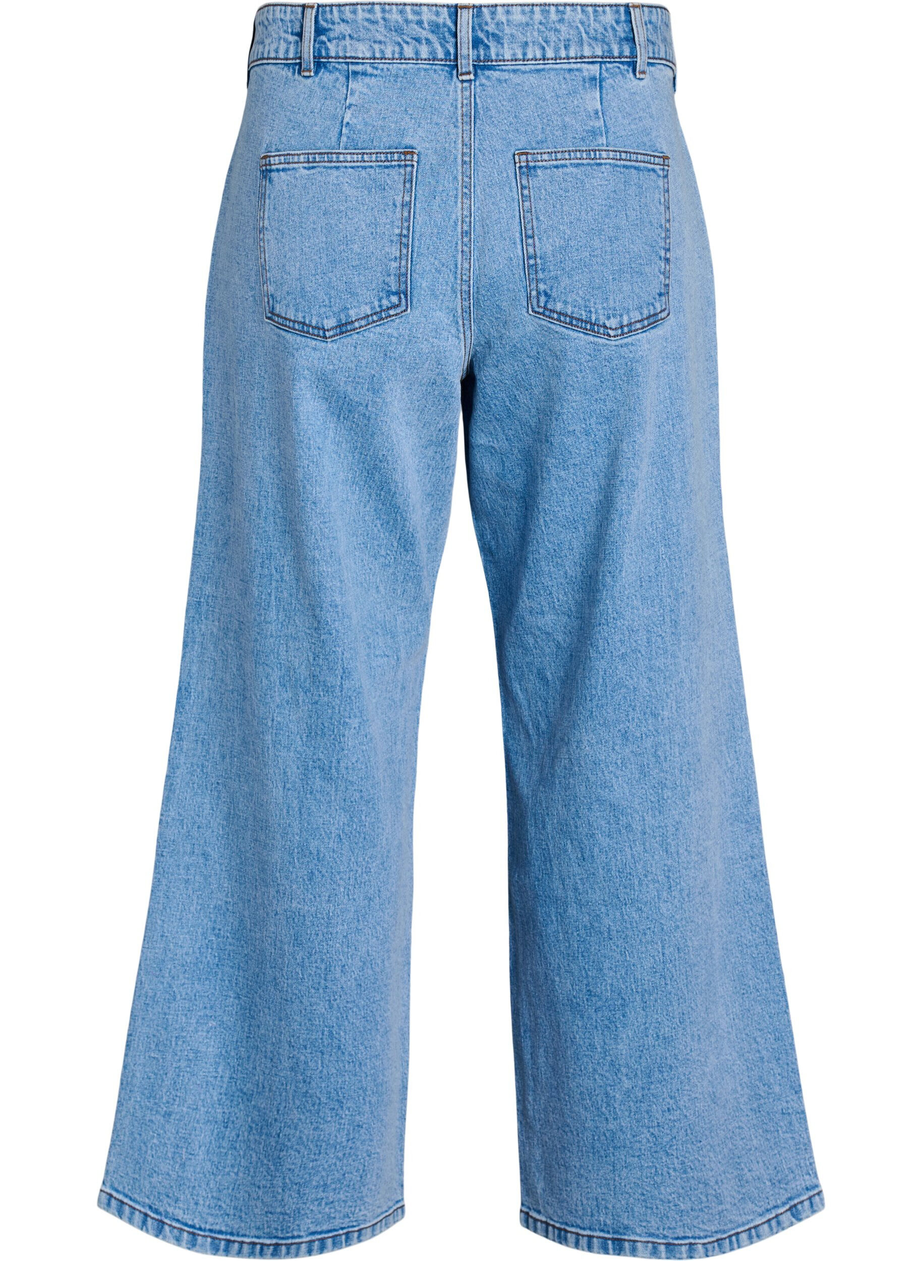 Zizzi H&oslash;jtaljede jeans med vidde, Bl&aring;, Packshot image number 1
