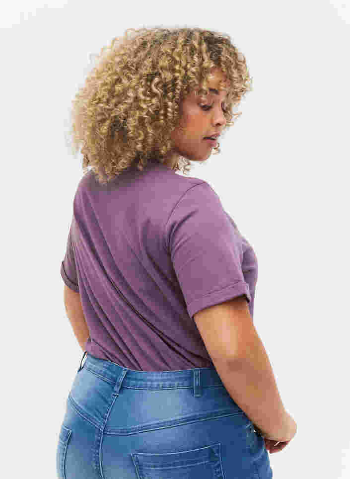 Basis t-shirt i bomuld, Vintage Violet, Model image number 1