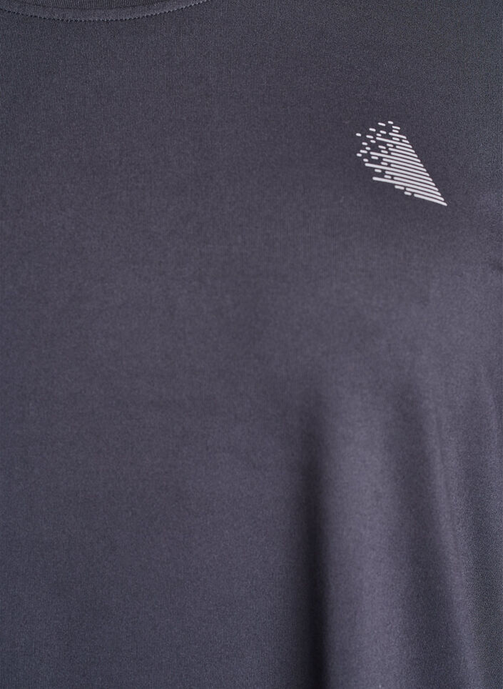 Tr&aelig;ningsbluse med 3/4 &aelig;rmer, Gr&aring;, Packshot image number 2