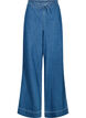 Denim jeans med brede ben og striber, Bl&aring;, Packshot image number 0