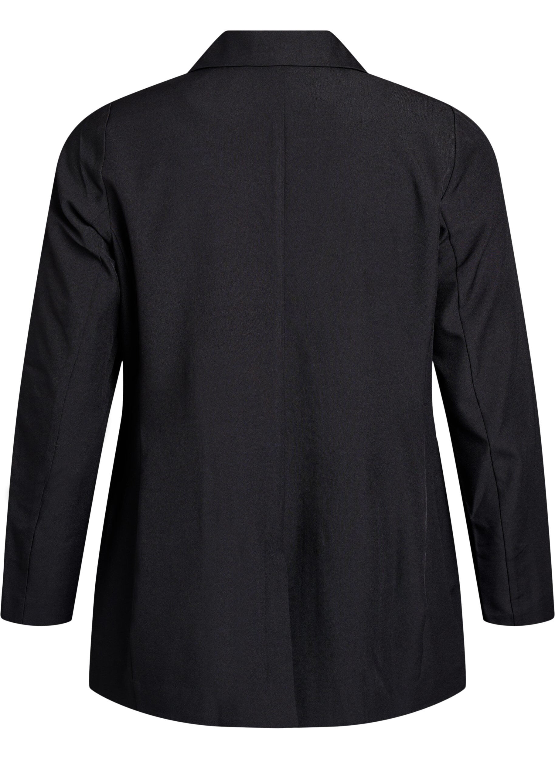 ZizziBlazer med lommer og slids, Sort, Packshot image number 1