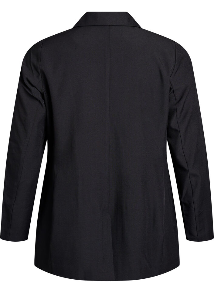 Blazer med lommer og slids, Sort, Packshot image number 1