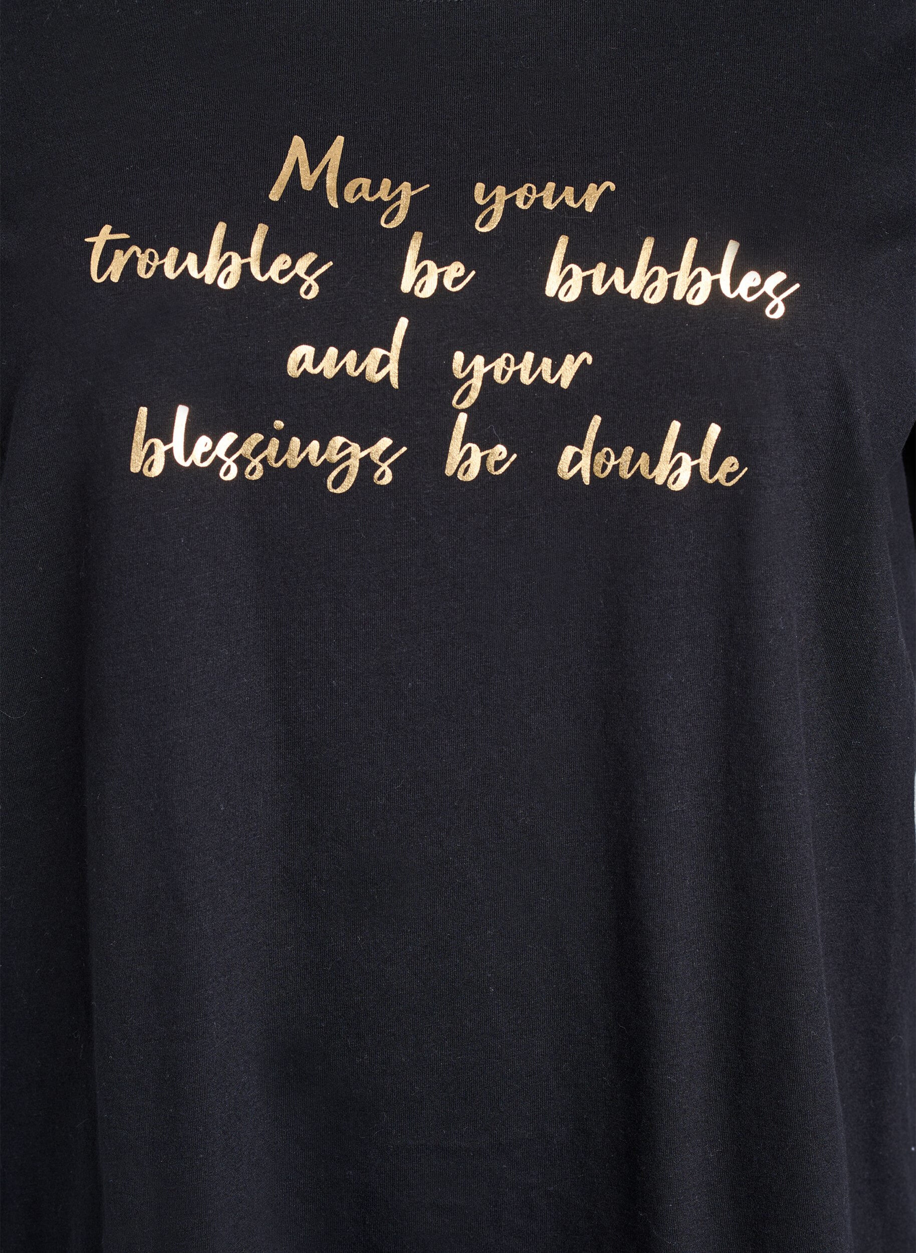 Zizzi FLASH - T-shirt med motiv, Sort, Packshot image number 2