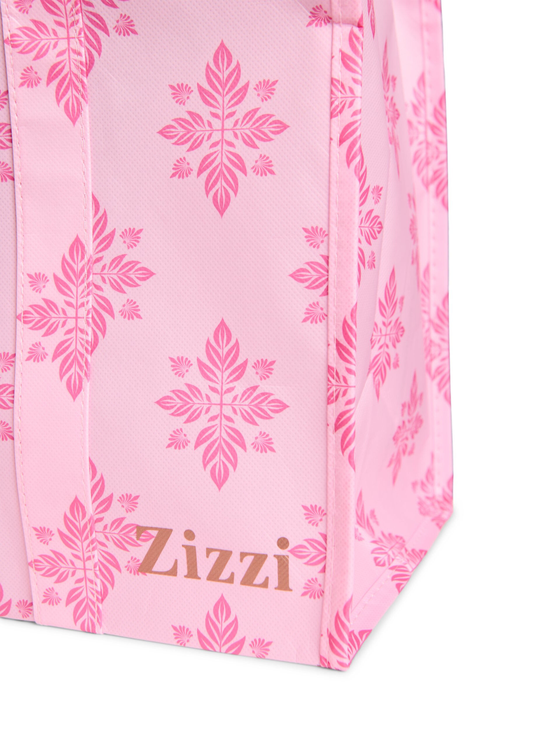 ZizziShoppingbag med lynl&aring;s, Lyser&oslash;d, Packshot image number 2