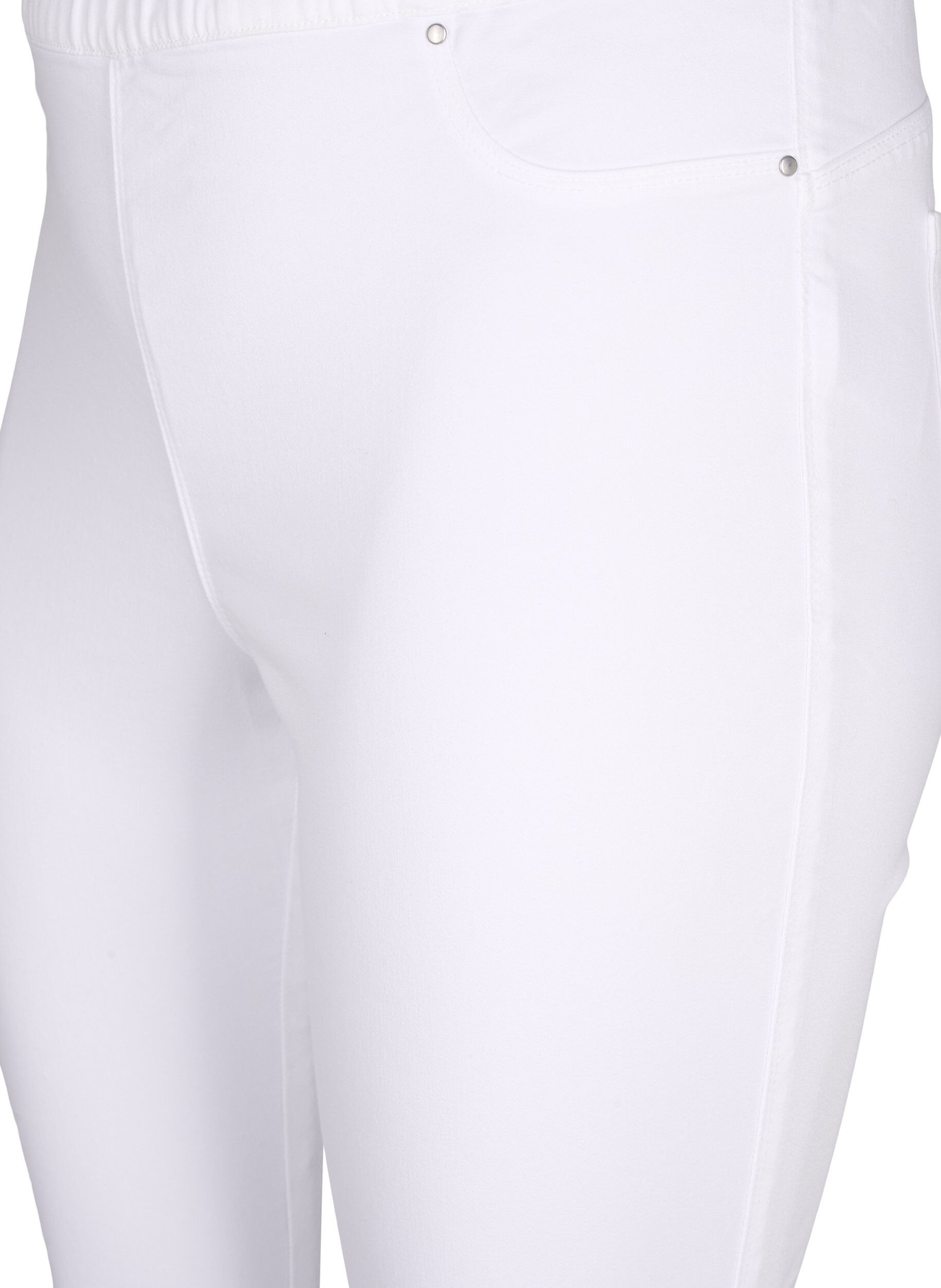ZizziJeggings med h&oslash;j talje, Hvid, Packshot image number 2