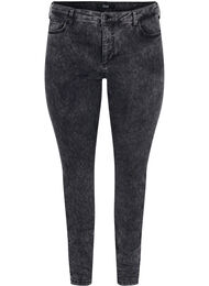 Amy jeans med høj talje, Grey Denim