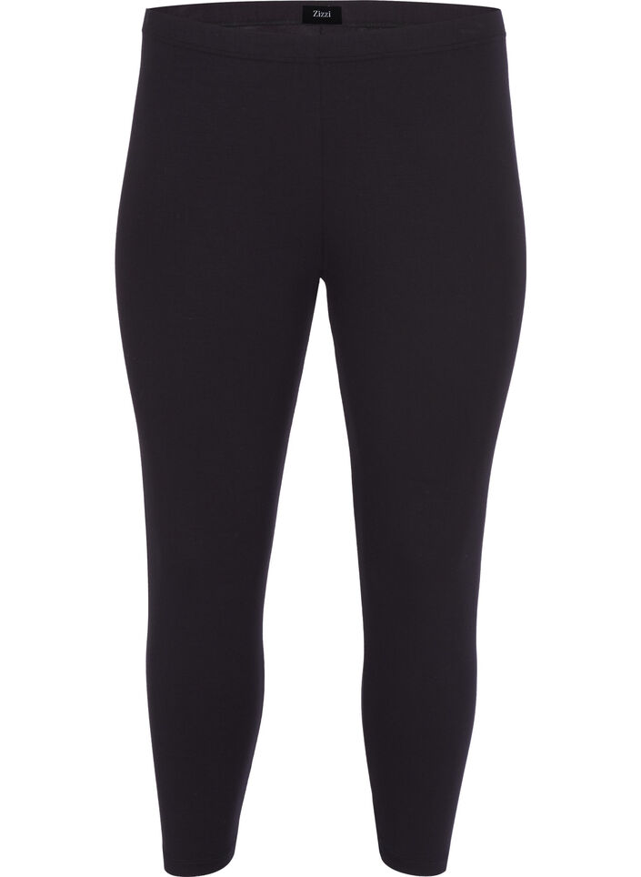 Basis 3/4 leggings i viskose, Sort, Packshot image number 0